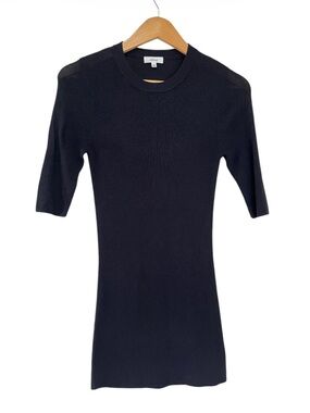 Wilfred Black 1/2 Sleeve Fitted Mini Dress